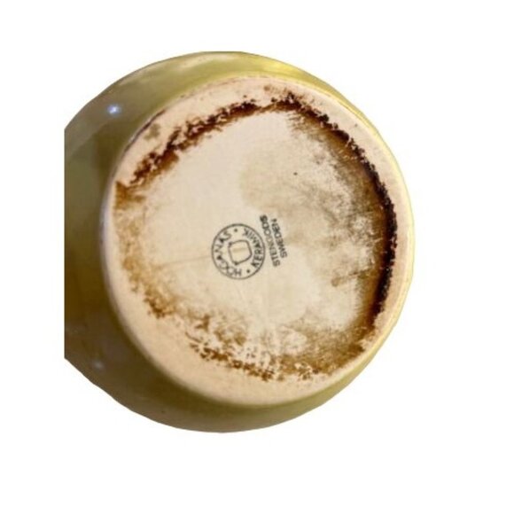 Vtg Made in Sweeden Tee Pot Hoganas Keramik Stengods Yellow Mid-Century 9" x 7" - Picture 7 of 12